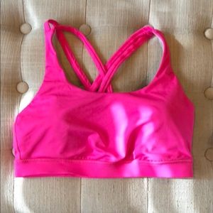 Hot pink lulu lemon sports bra size 6